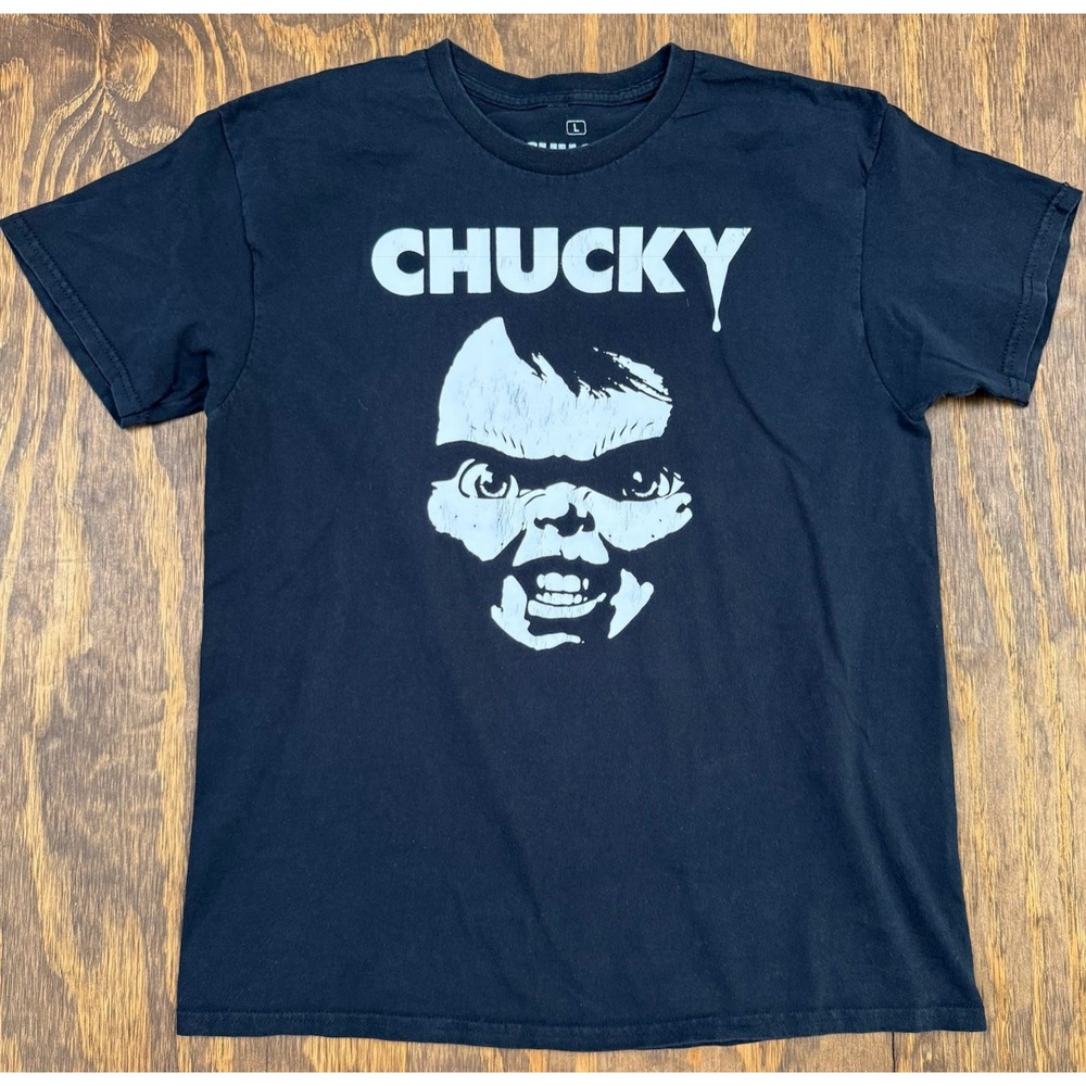 Chucky Universal Studios Horror Graphic Tee Black Large Child's Play